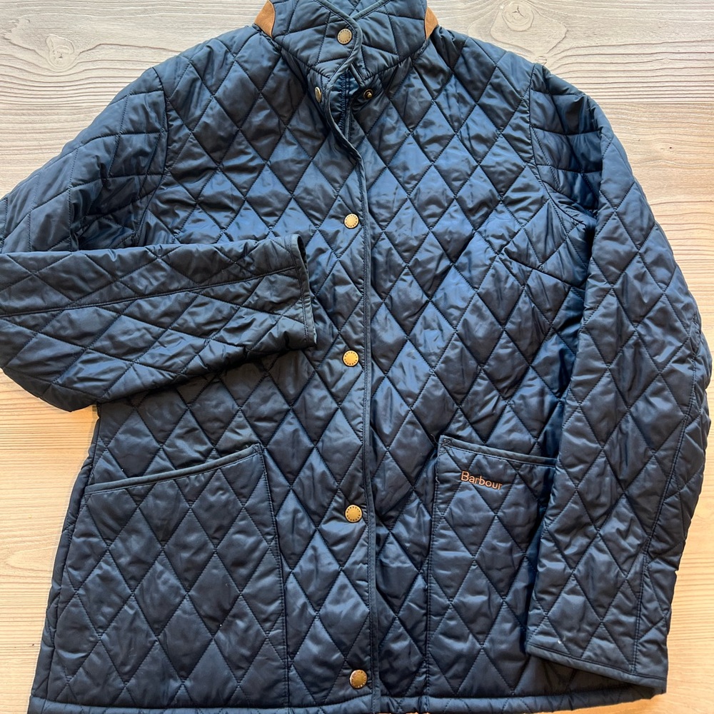 Barbour Quilted Women’s Chore Coat in Navy